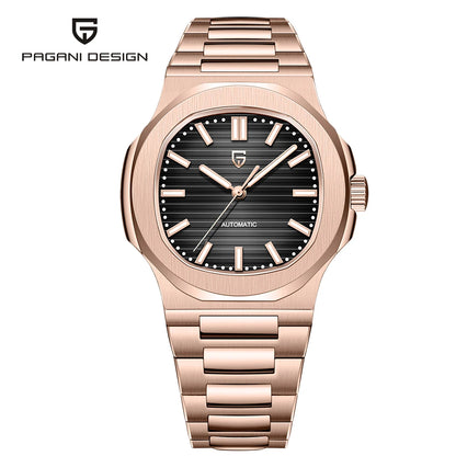 PAGANI DESIGN New Men's Watches Luxury Rose Gold Automatic Watch For Men Mechanical Wristwatch Waterproof AR Sapphire Clock 2026