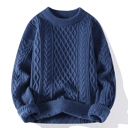 Legible Autumn and Winter Casual Sweaters Men Round Neck Collar Knitted Pullovers Male Loose Sweater Man