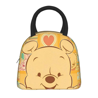 Anthropomorphic Teddy Bear Happy Insulated Lunch Bags Large Winnie The Pooh Reusable Thermal Bag Lunch Box Tote Work  Outdoor