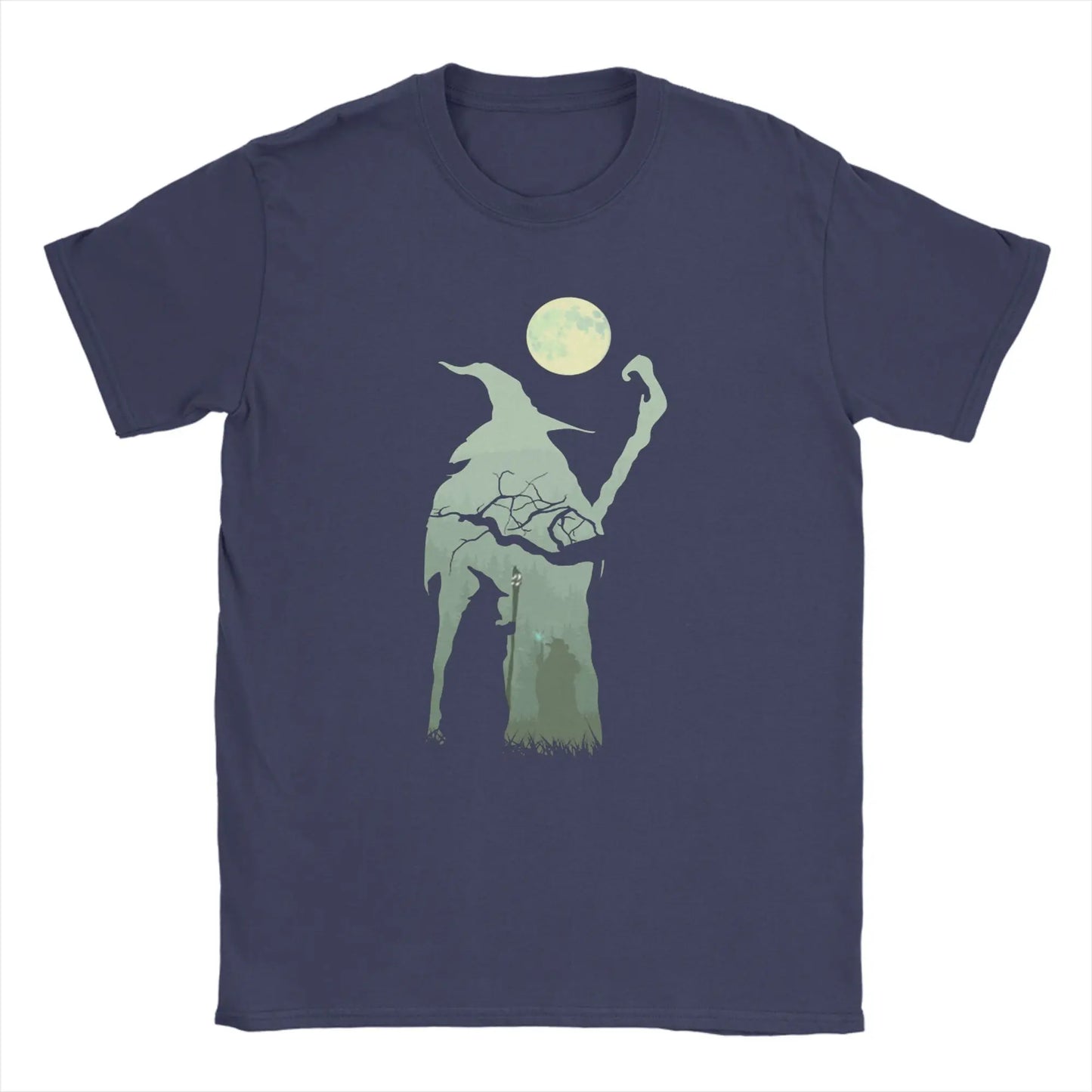 Novelty Into the Forest Tshirts Men Cotton Short Sleeve L-Lords Of The R-Rings Gandalf Wizard Hobbit Crewneck Summer Clothing