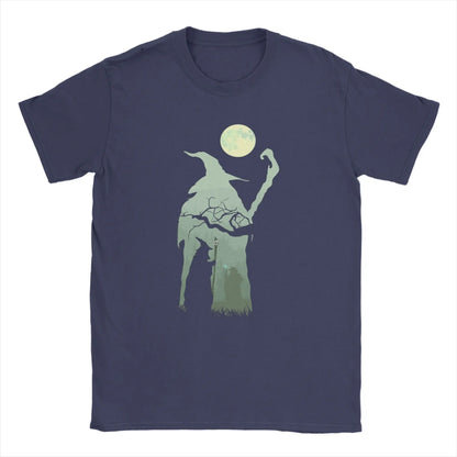 Novelty Into the Forest Tshirts Men Cotton Short Sleeve L-Lords Of The R-Rings Gandalf Wizard Hobbit Crewneck Summer Clothing
