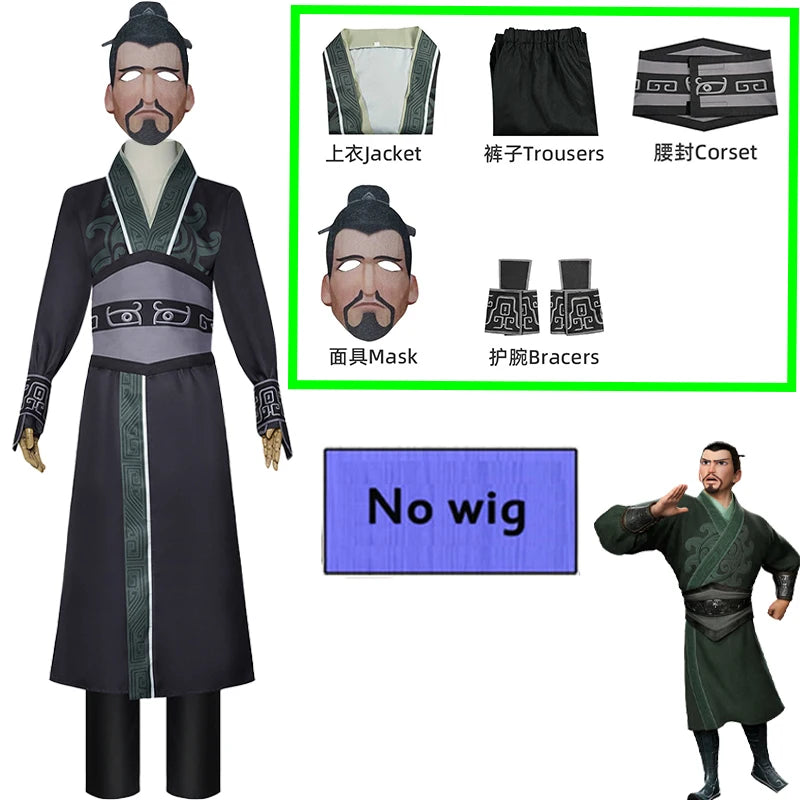 Movie Ne Zha 2 Nezha's Mother Father Cosplay Costumes Nezha Demon Boy Li Jing Yin Fu Ren Carnival Party Wig Clothes Ancient Suit