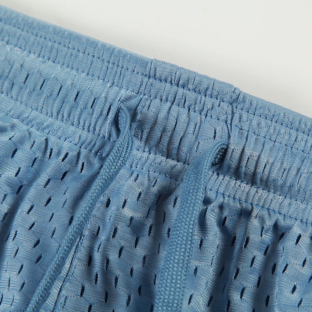 Solid-coloured Men's Mesh Thin Section Loose Fashion Pockets Elastic Large Size Sleep Bottom Boxer Shorts Homewear