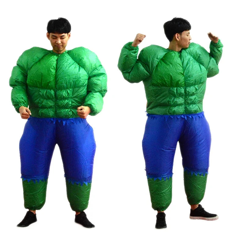 2026  Adult Fatty Hulk Inflatable Costume Anime Suits Mascot Halloween Party Cosplay Costumes for Man Woman