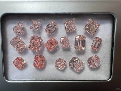 With IGI certificates Pink lab grown diamonds CVD HPHT Fancy Color Lab Created Diamond Wholesale