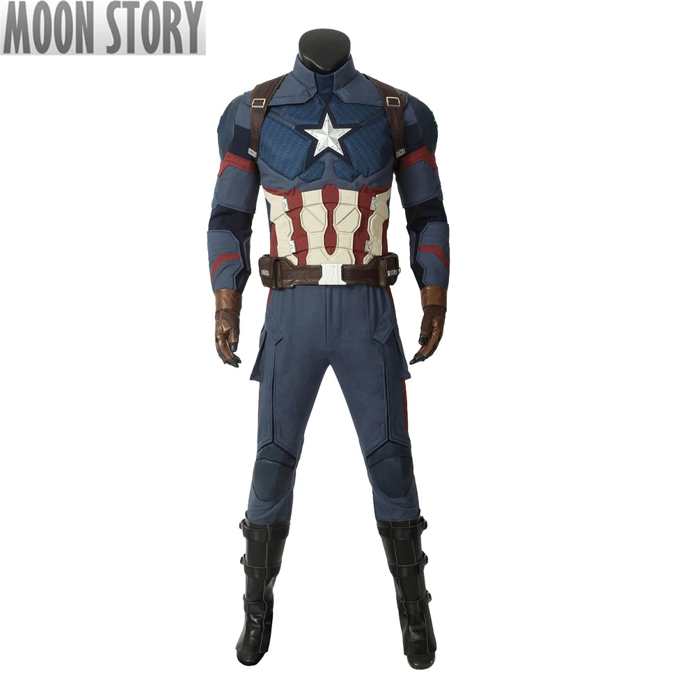 Civil War 4 Captain Cosplay Cosplay Superhero Chris Evans Adult Men Uniform Outfit Suit Halloween Vest Full Set