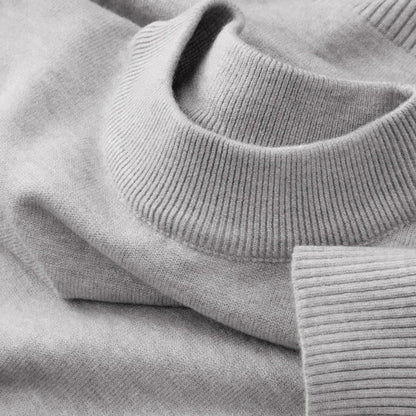 Autumn New Men's Casual Mock Turtleneck Sweater Long Sleeved Warm Pullover Basic Lightweight Street Clothing Knitted Jacket Top