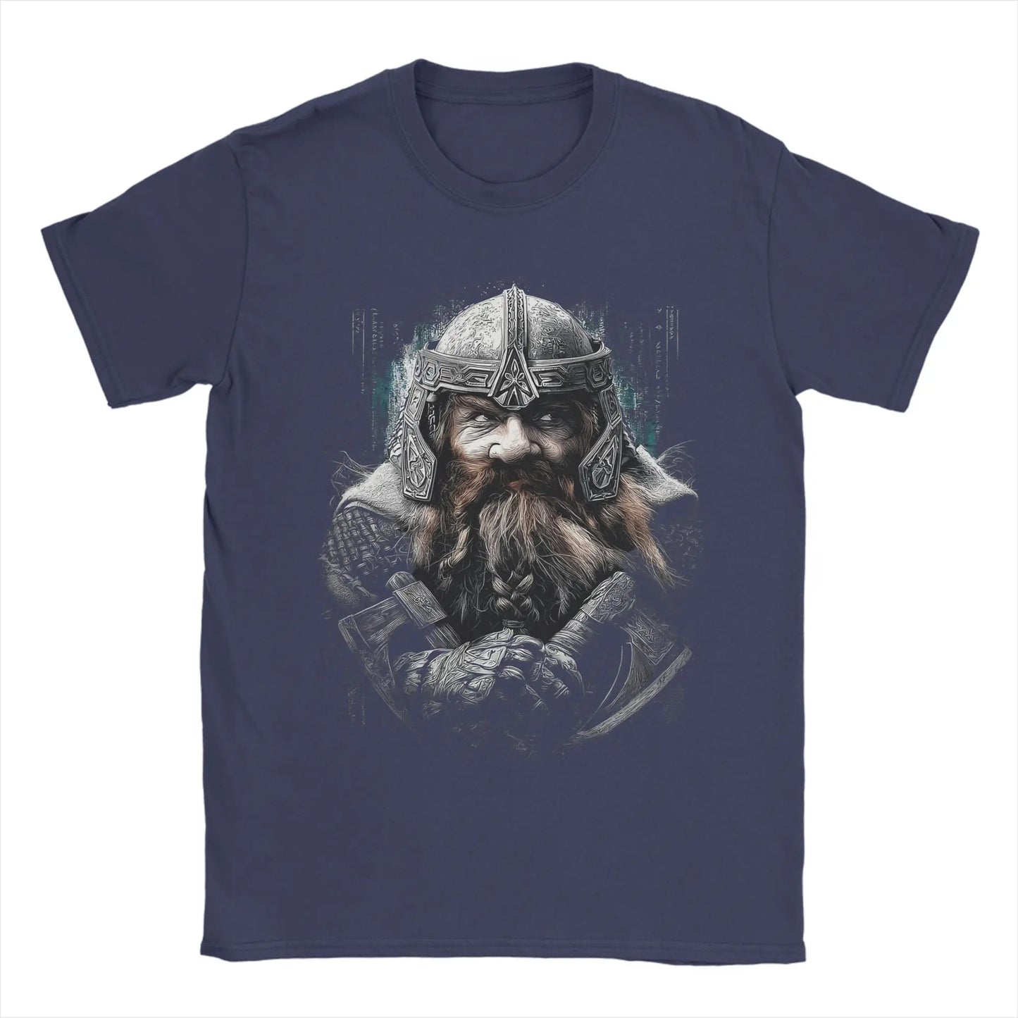 Gimli L-Lords Of The R-Rings T Shirt Men Pure Cotton Funny T-Shirt Round Neck  Tees Short Sleeve Tops 6XL