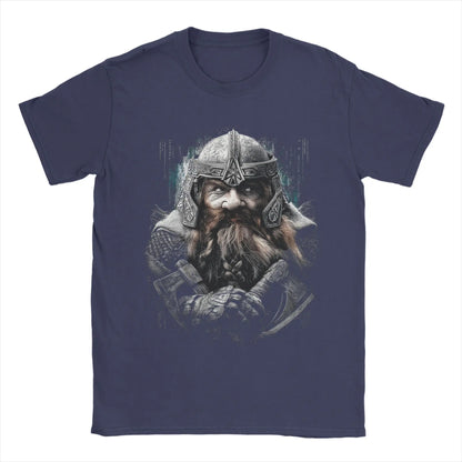 Gimli L-Lords Of The R-Rings T Shirt Men Pure Cotton Funny T-Shirt Round Neck  Tees Short Sleeve Tops 6XL