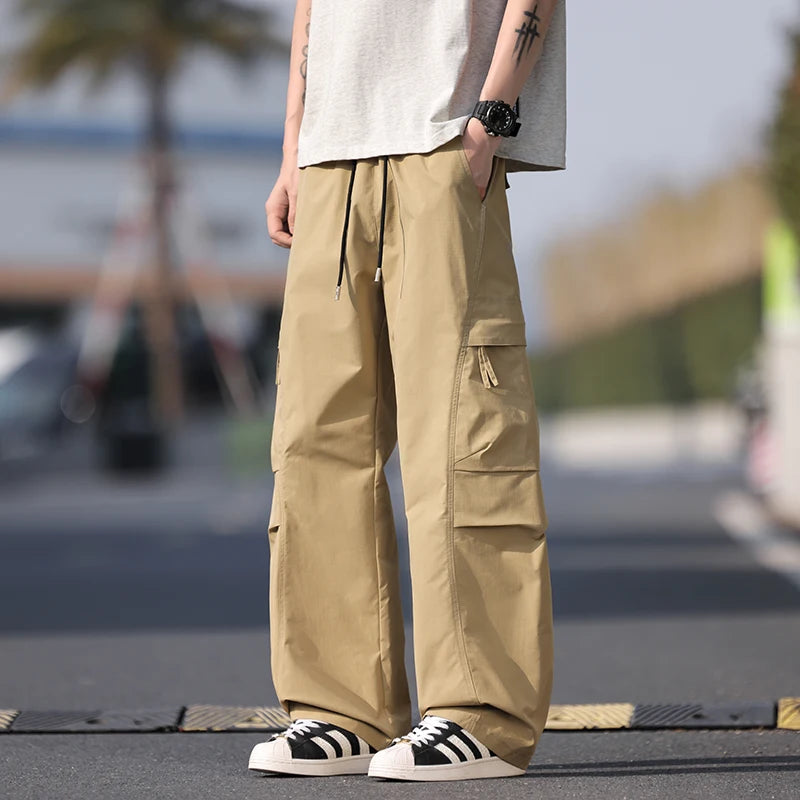 Summer Workwear Pants Man Cargo Pants Spring New Waterproof Tactical Hiking Outdoor Multi-Pockets Combat Joggers Trousers Male
