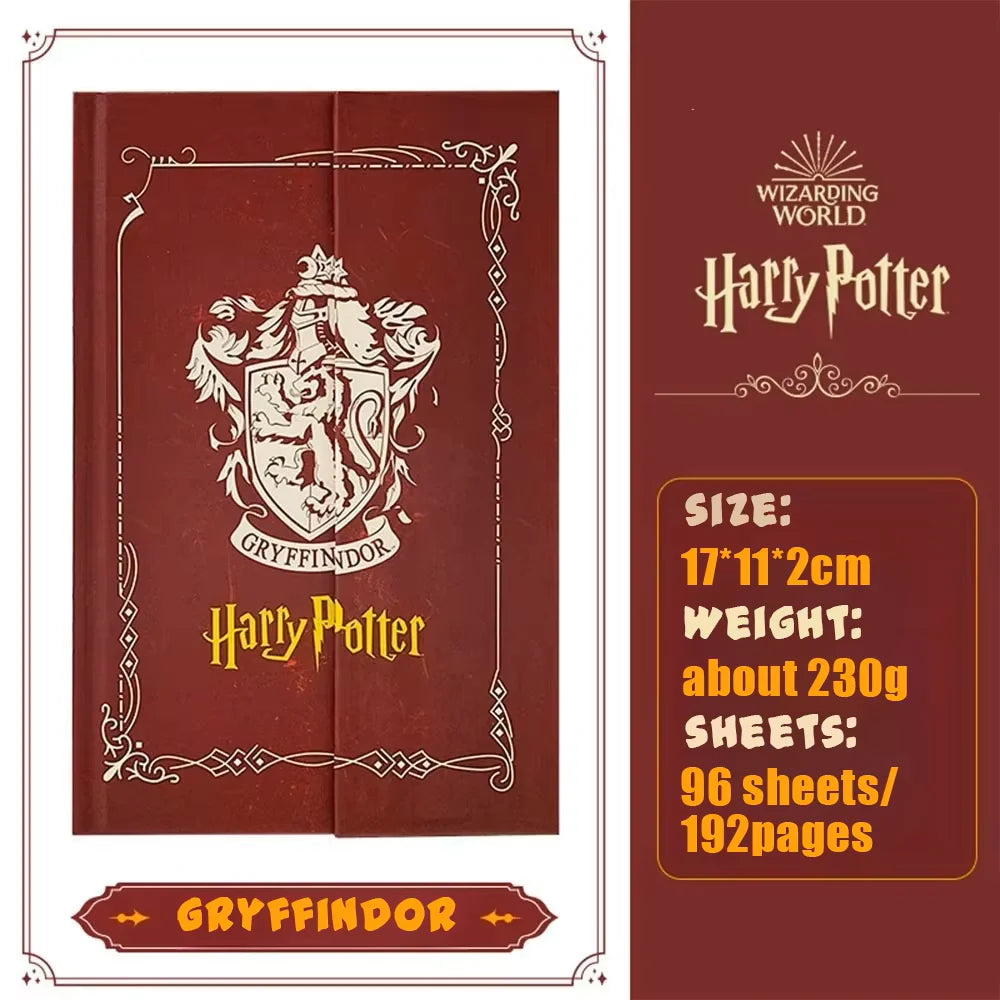 Genuine Harry Potter Hardcover Notebook Hogwarts Four Houses Journal Diary for Students School Office Supplies Fans Gifts