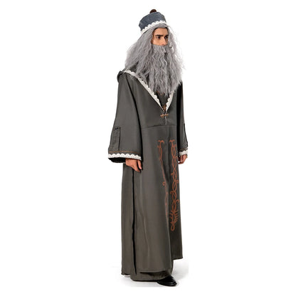 Disguise Dumble Cosplay Dore Costume Albus Men Wizard Robe Belt Beard Hat Wig Magic Clothing Set Outfits Halloween Carnival Suit