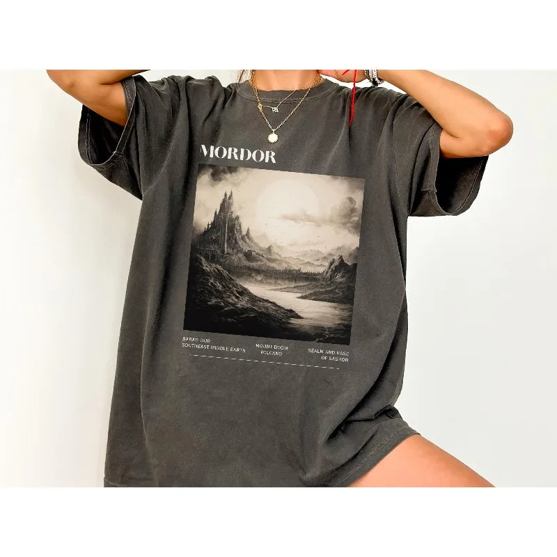 Mordor "The Lord of The Rings" T-shirt, Balador, Middle Earth Men's T-shirt Summer New Unisex Casual Fashion T-shirt