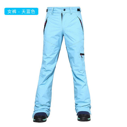 2025New Ski Pants Women Pants Overalls Windproof Waterproof Ski Suits Men Mountain Snowboard Outdoor Hiking Ski Loose Trousers