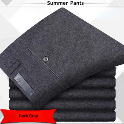 High-Quality Men's Suit Pants Classic Summer Spring Pants High Waist Autumn Trousers