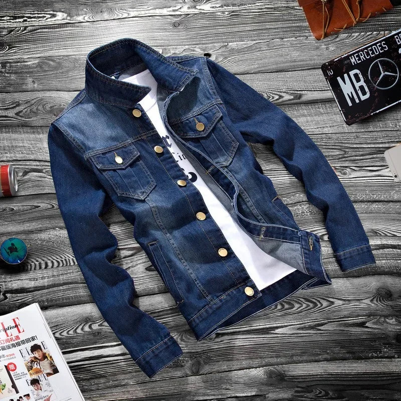 2025 Luxury Mens Denim Jackets Fashion Hole Jeans Jacket Mens Cotton Outwear Jackets Coat Long Sleeve Male Clothing  Streetwear