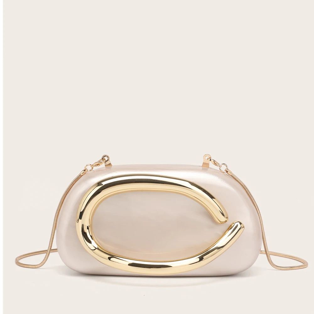 Fashion Women's Handbag Bride Metal Gold Women Luxury Evening Banquet Clutch Bag Shoulder Wedding Purse Party Crossbody Bag
