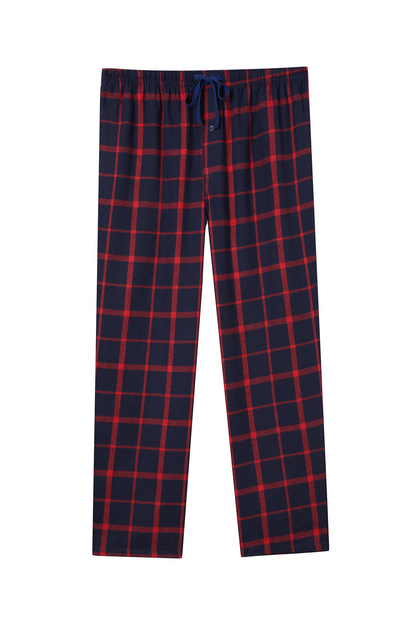 Men's Pajama Bottom Flannel Trendy Plaid Solid Casual Comfy with Pocket Warm Loose Sleeping Pants Stretchy Elastic Waistband
