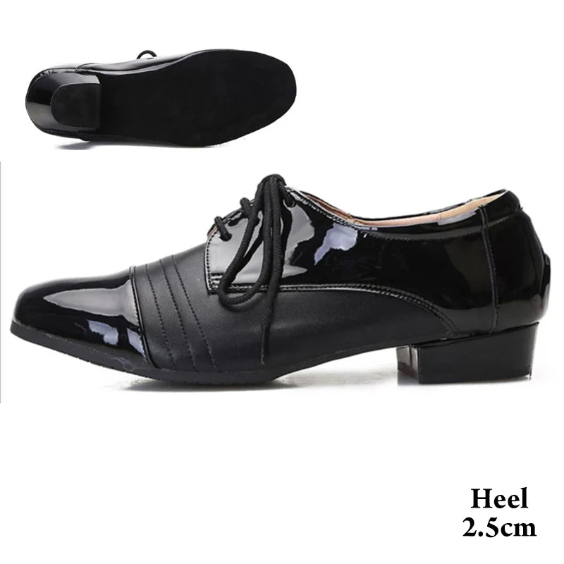 Men Latin Dance Shoes For Rumba Waltz Ballroom Party Salsa Tango Modern Dance Shoes Patent/Matte Leather Boy's Dance Sneaker