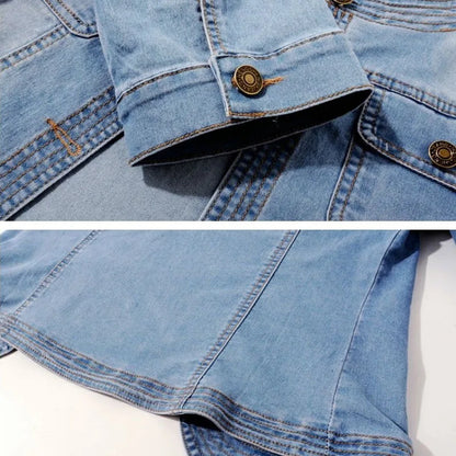 Women Denim Jacket 2024 New Spring Summer Short Coat Blue Jeans Jackets Casual Tops Loose Tops Lady Outerwear