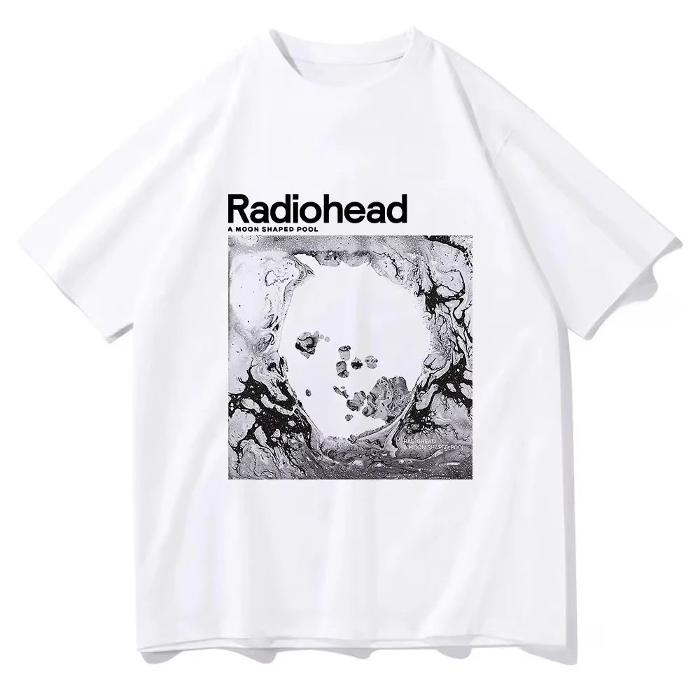 A Moon Shaped Pool T Shirt Radiohead Men/women Harajuku Vintage Graphic 100% Cotton T Shirt Classic Unisex High Quality T Shirts