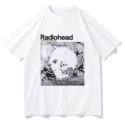 A Moon Shaped Pool T Shirt Radiohead Men/women Harajuku Vintage Graphic 100% Cotton T Shirt Classic Unisex High Quality T Shirts