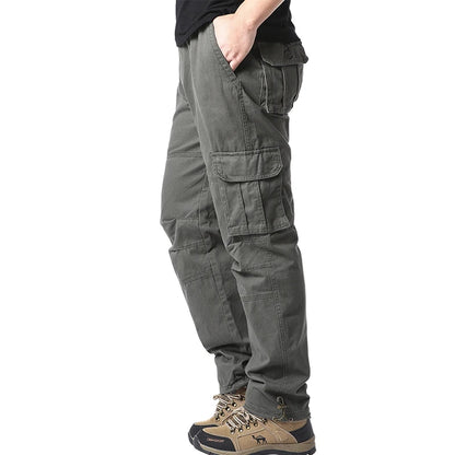 Large Pocket Loose Overalls Men's Outdoor Sports Jogging Tactical Pants Elastic Waist