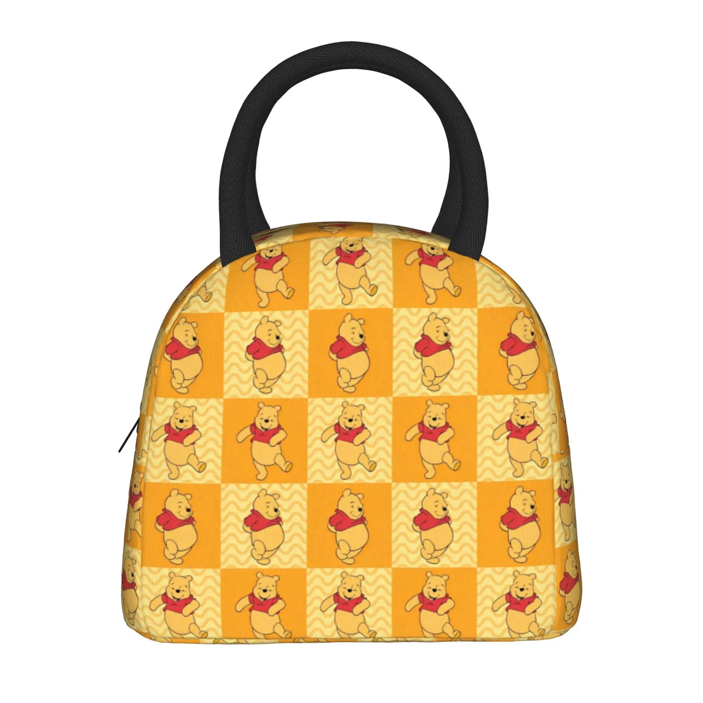 Anthropomorphic Teddy Bear Happy Insulated Lunch Bags Large Winnie The Pooh Reusable Thermal Bag Lunch Box Tote Work  Outdoor