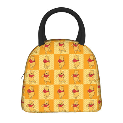 Anthropomorphic Teddy Bear Happy Insulated Lunch Bags Large Winnie The Pooh Reusable Thermal Bag Lunch Box Tote Work  Outdoor