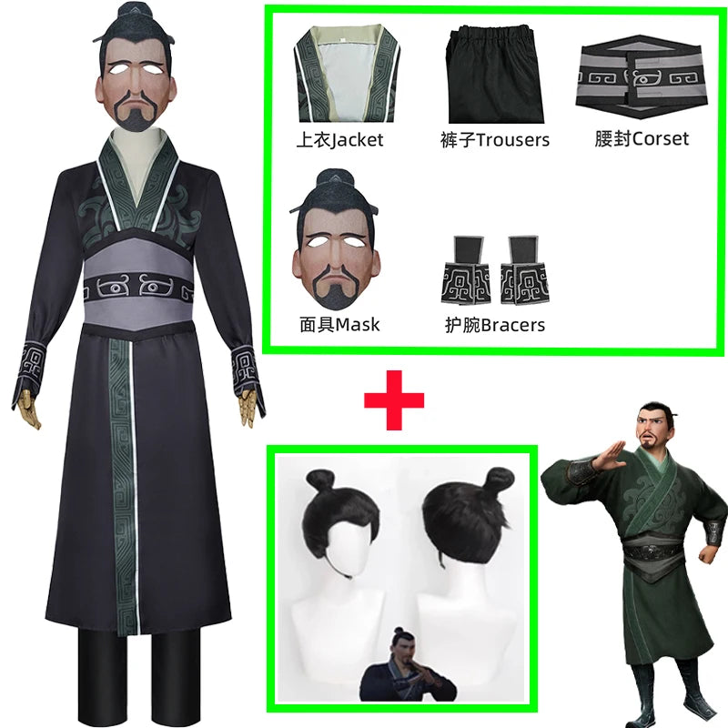 Movie Ne Zha 2 Nezha's Mother Father Cosplay Costumes Nezha Demon Boy Li Jing Yin Fu Ren Carnival Party Wig Clothes Ancient Suit