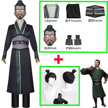 Movie Ne Zha 2 Nezha's Mother Father Cosplay Costumes Nezha Demon Boy Li Jing Yin Fu Ren Carnival Party Wig Clothes Ancient Suit