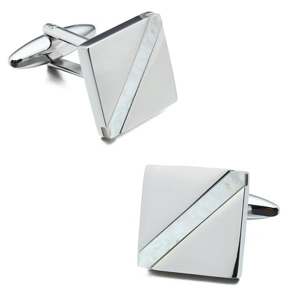 Luxury Stone Cufflinks for Mens Shirt High Quality Brand French Shirt Cuff Links Wedding Party Jewelry Low Price Promotion