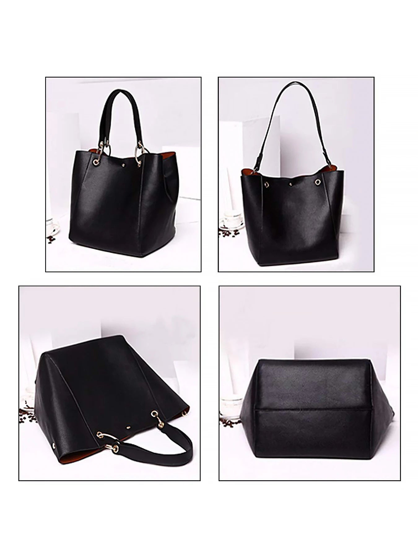 Women Large Tote Bag PU Leather Waterproof Handbags Shoulder Bag Women's