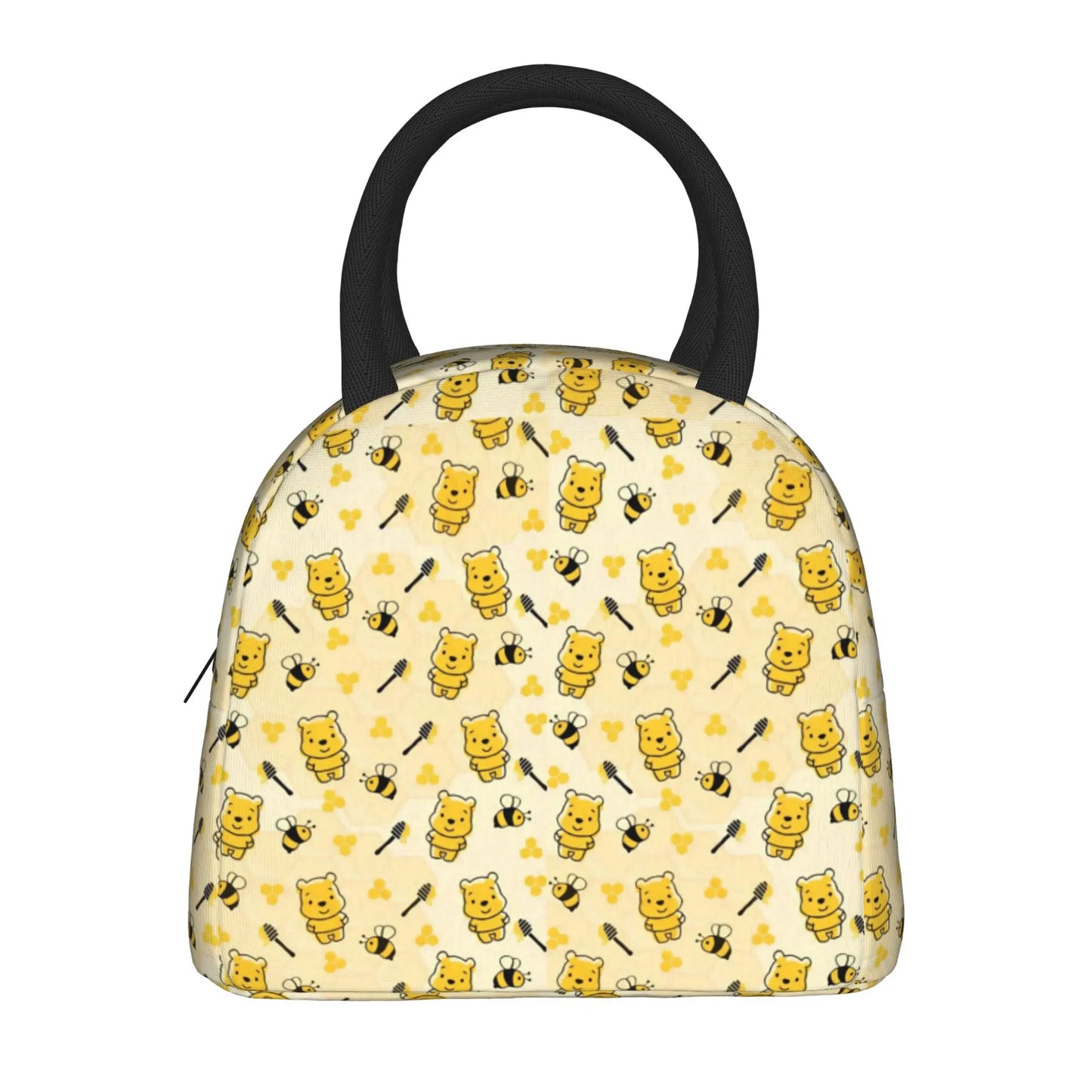 Anthropomorphic Teddy Bear Happy Insulated Lunch Bags Large Winnie The Pooh Reusable Thermal Bag Lunch Box Tote Work  Outdoor