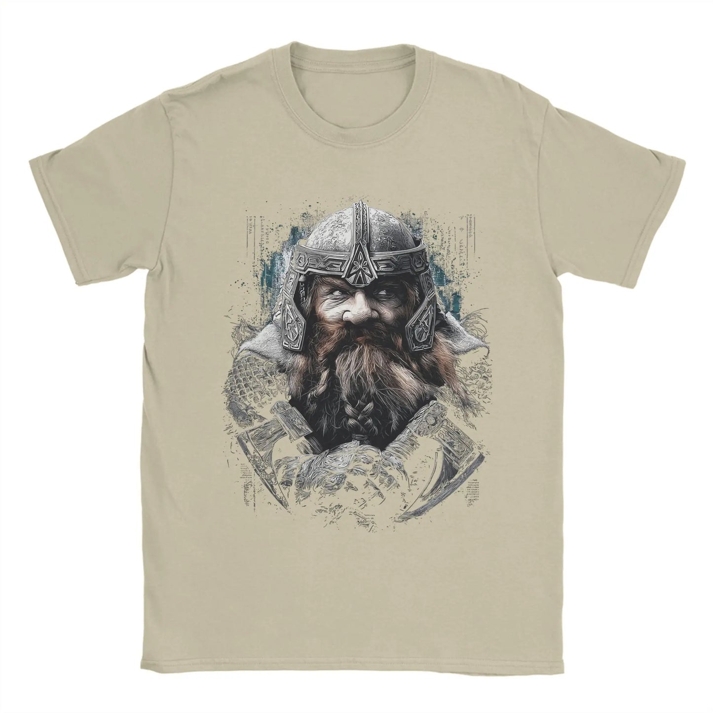 Gimli L-Lords Of The R-Rings T Shirt Men Pure Cotton Funny T-Shirt Round Neck  Tees Short Sleeve Tops 6XL