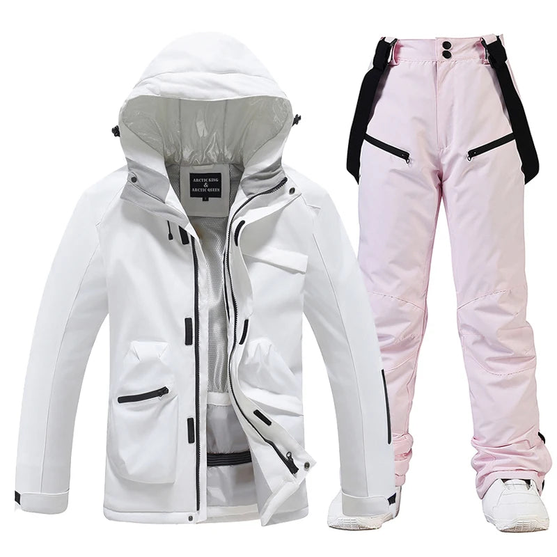 New, Men's and Women's Ski Suit Sets, Waterproof, Snow Costume, Ski Jacket and Pant Set, Outdoor Clothing, Snowboarding, Overall