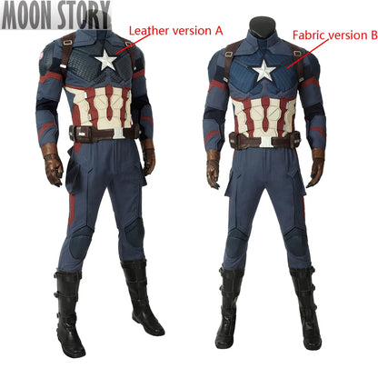 Civil War 4 Captain Cosplay Cosplay Superhero Chris Evans Adult Men Uniform Outfit Suit Halloween Vest Full Set