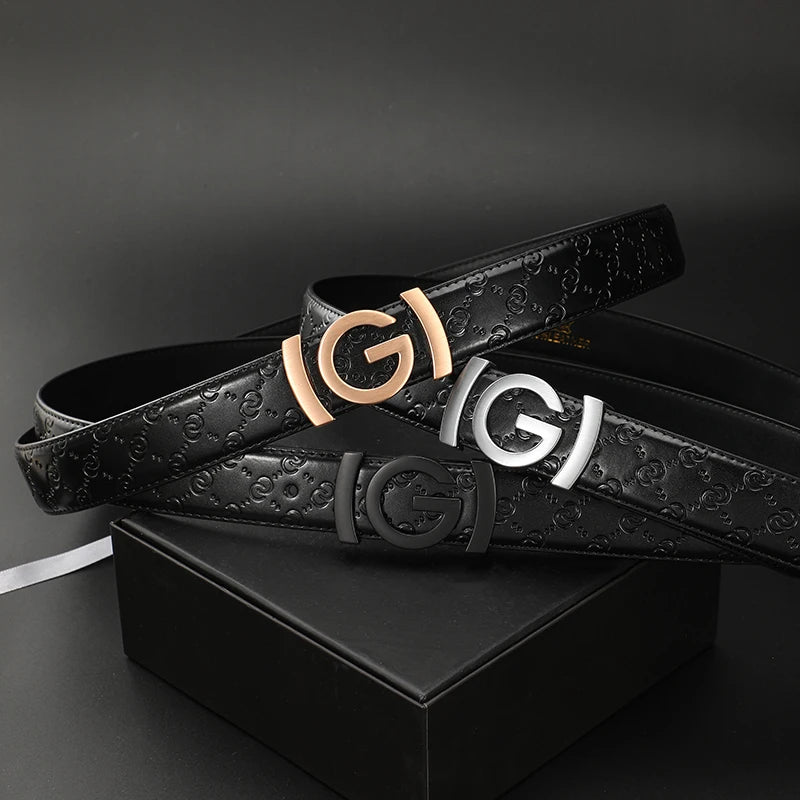 Men's Belt Fashionable Belt for Men Letter G Buckle Luxury Brand Belt Male Boss Business Style