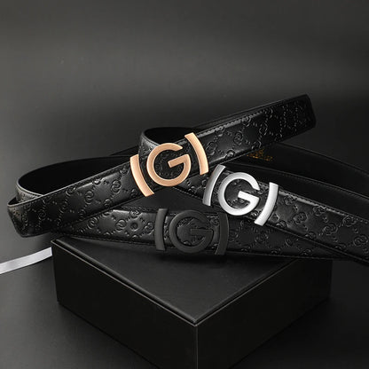Men's Belt Fashionable Belt for Men Letter G Buckle Luxury Brand Belt Male Boss Business Style