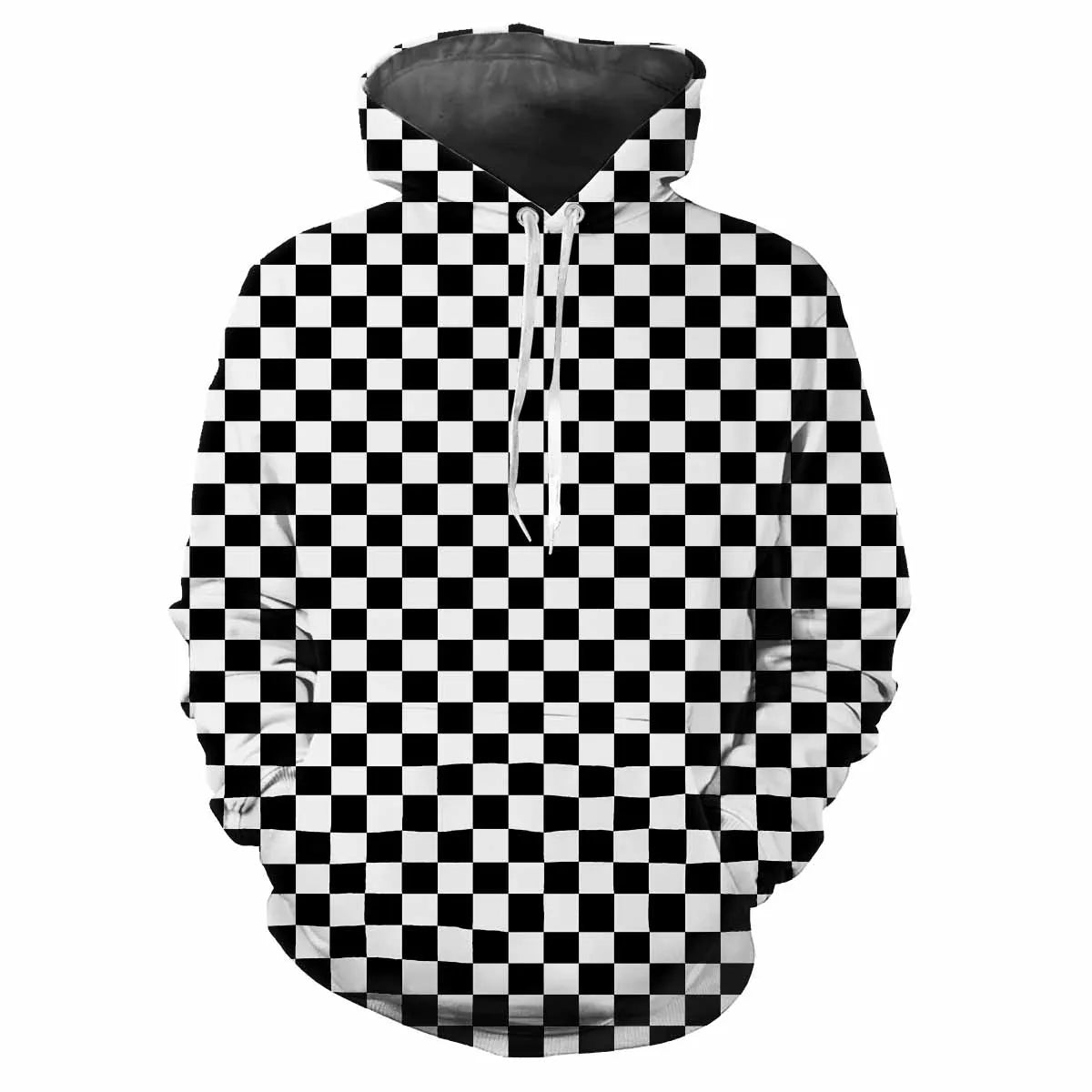 2024 Fashion Minimalist Plaid 3D Printed men's Tops Casual Soft Comfort Elegant men's Hoodies Personalize Outdoor Sports Hoodie