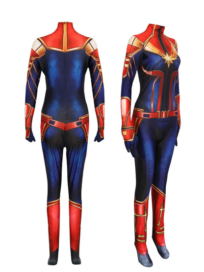 Movie Captain Cosplay Costume Women Superhero Cos Stage Jumpsuit