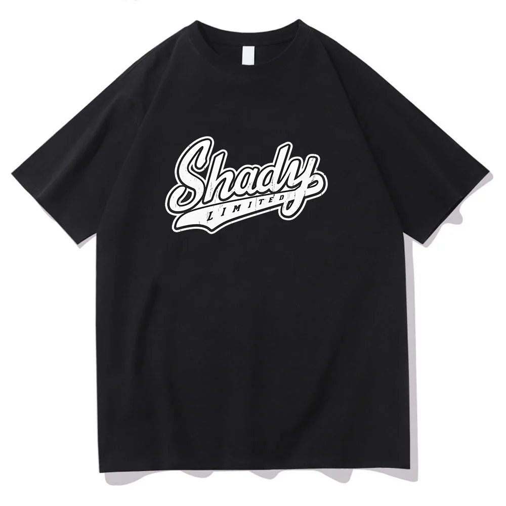 Eminem Shady T-Shirt Rapper Music Gift for Fan T Shirts Men Women Round Neck Short Sleeve Streetwear High Quality Cotton Clothes