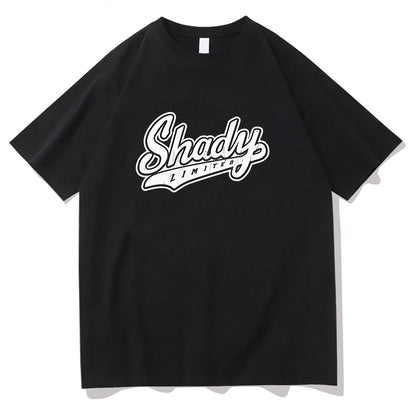 Eminem Shady T-Shirt Rapper Music Gift for Fan T Shirts Men Women Round Neck Short Sleeve Streetwear High Quality Cotton Clothes