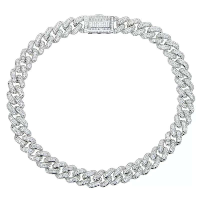High Quality 14MM AAAA Zirconia with Copper Cuban Chain Iced Out Hip Hop Jewelry