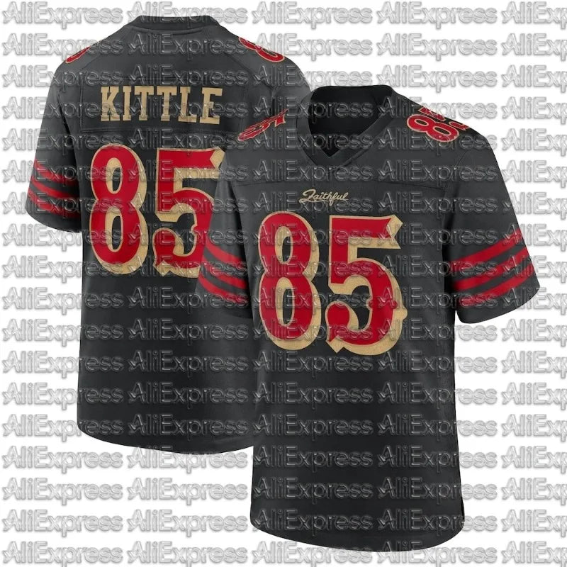 2026 Summer Hot Sales # 85 American Football Daily Hobbies Training Sports Black Shirt Short Sleeve Adult Children Sports Shirt