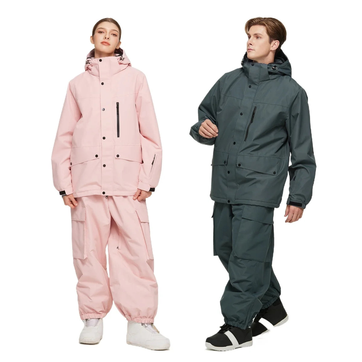 NEW Men Women Snow Clothes Snowboarding Suit Winter Windproof Waterproof Warm Ski Suit Set for Couple Skiing Jacket Pants Set