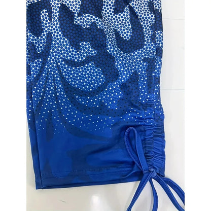 Plus Size 1XL-5XL Women's Casual Loungewear Bottoms Ombre Leopard Print Lace Up Home Wear Capri Pant