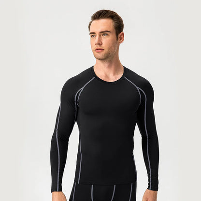 Men's Compression Shirt Long Sleeve Sports Workout T-Shirts Sport Quick Dry Fitness Running Tops Gym Sports Tights