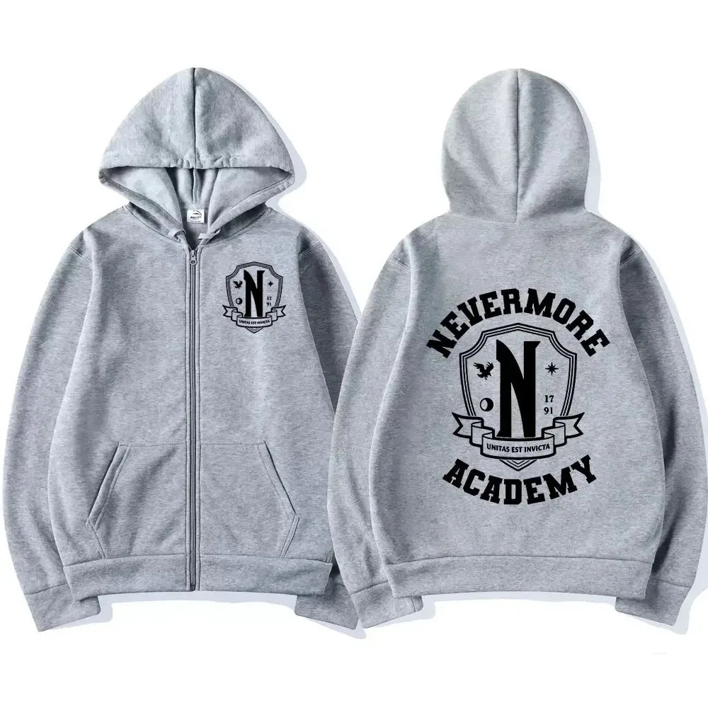 Men Women Harry Potter House Badge Print Graphic Zipper Hoodie Casual Long Sleeve Harajuku Oversized Zip Up Coats Hoodies