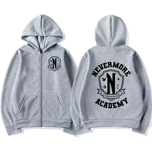 Men Women Harry Potter House Badge Print Graphic Zipper Hoodie Casual Long Sleeve Harajuku Oversized Zip Up Coats Hoodies